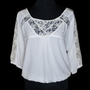 American Eagle Outfitters Lace Insert Blouse